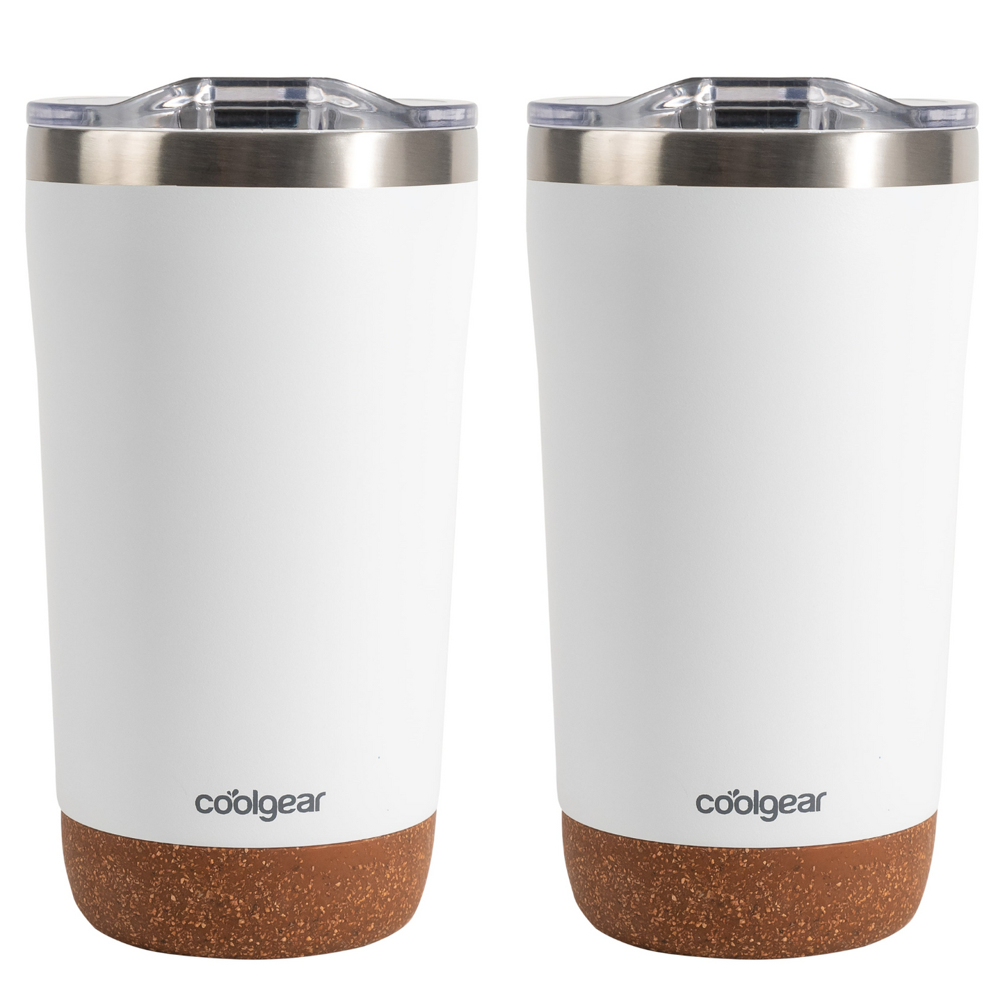 Cool Gear 2-Pack American Designed, Stainless Steel, Dishwasher Safe, Copper Lined BPA Free Lid Tumbler, 16 oz