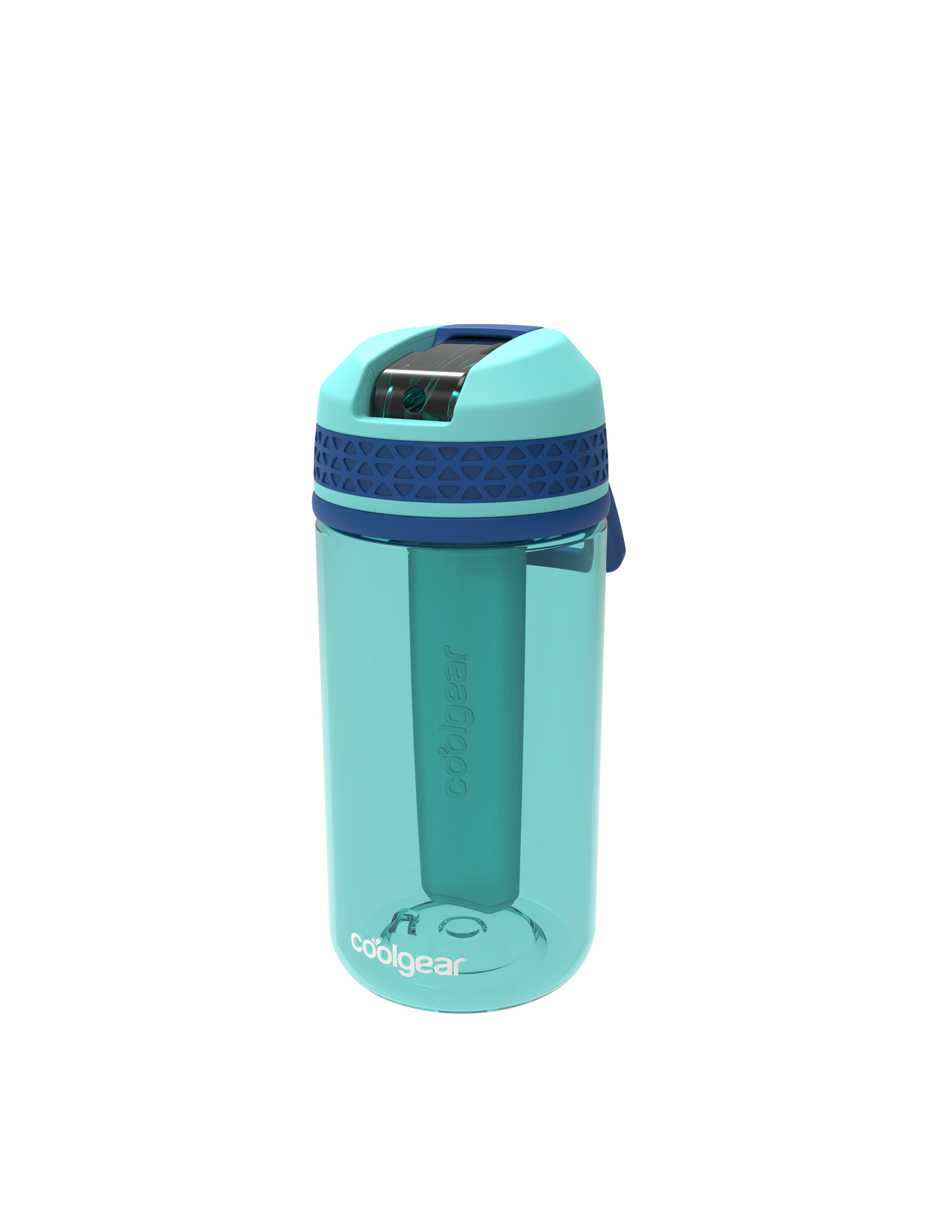 Cool Gear Tritan Shatter Resistant Leakproof Water Bottle, Textured Silicone Band with Sipper Lid, 18 Ounce, 2 Pack