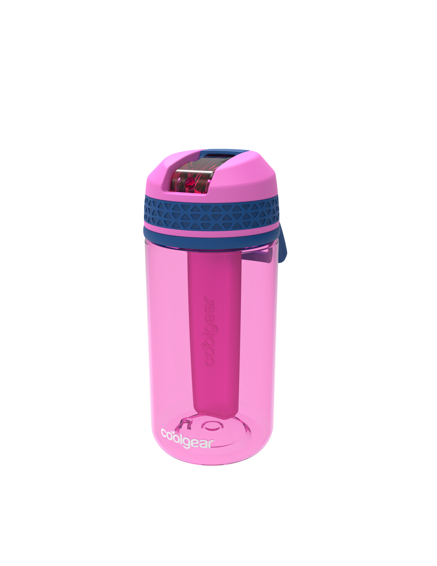 Cool Gear Tritan Shatter Resistant Leakproof Water Bottle, Textured Silicone Band with Sipper Lid, 18 Ounce, 2 Pack