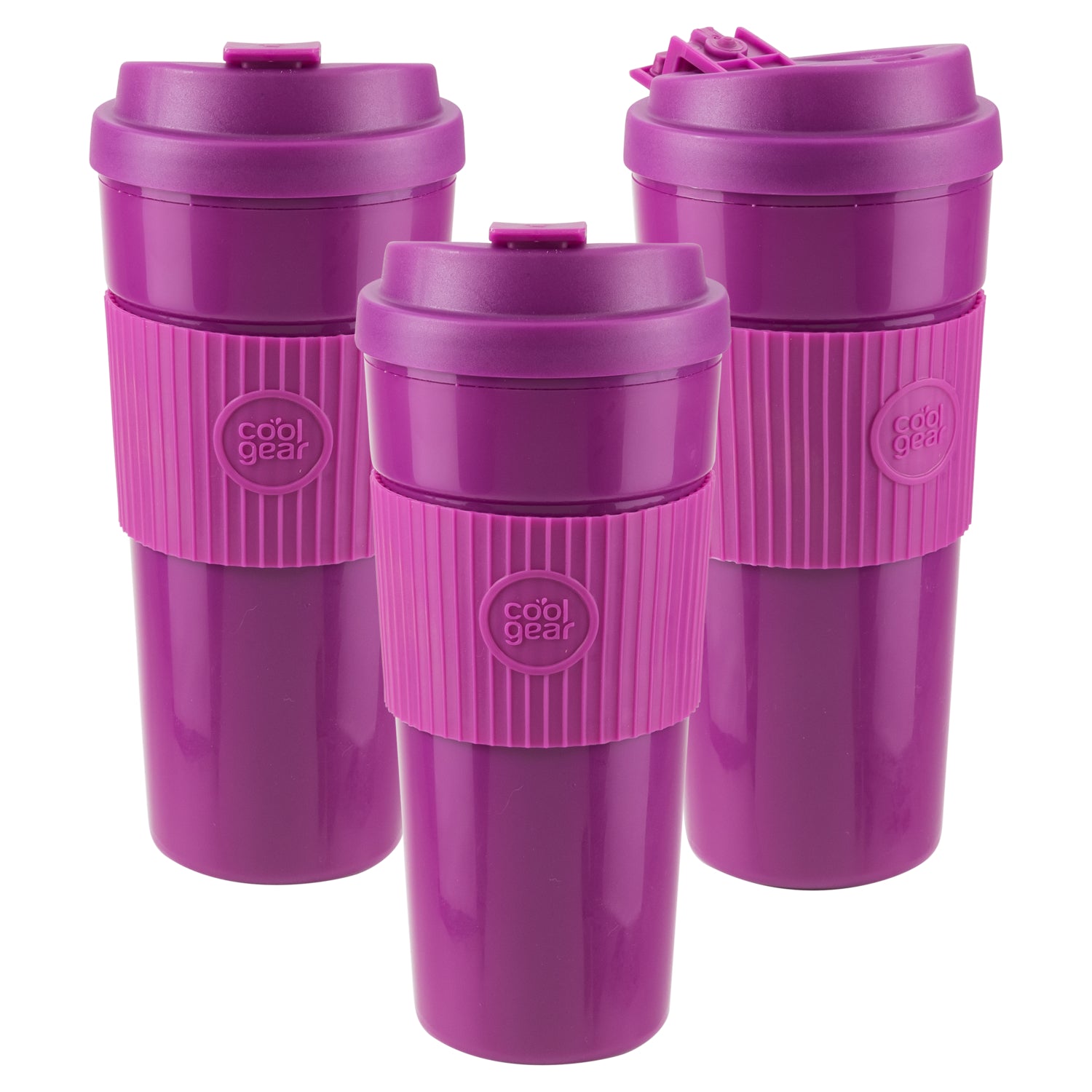 cool gear cups COOL GEAR 3-Pack 19 oz Eco 2 Go Coffee Mug with Protective Removable B – Cool Gear