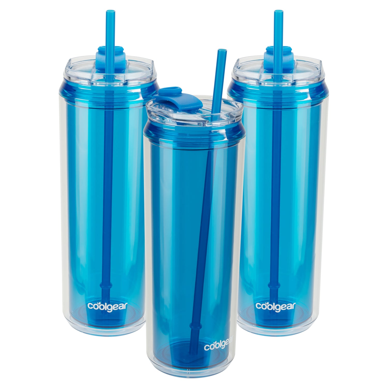 cool gear cups COOL GEAR 3-Pack 22 oz Modern Tumbler with Reusable Straw
