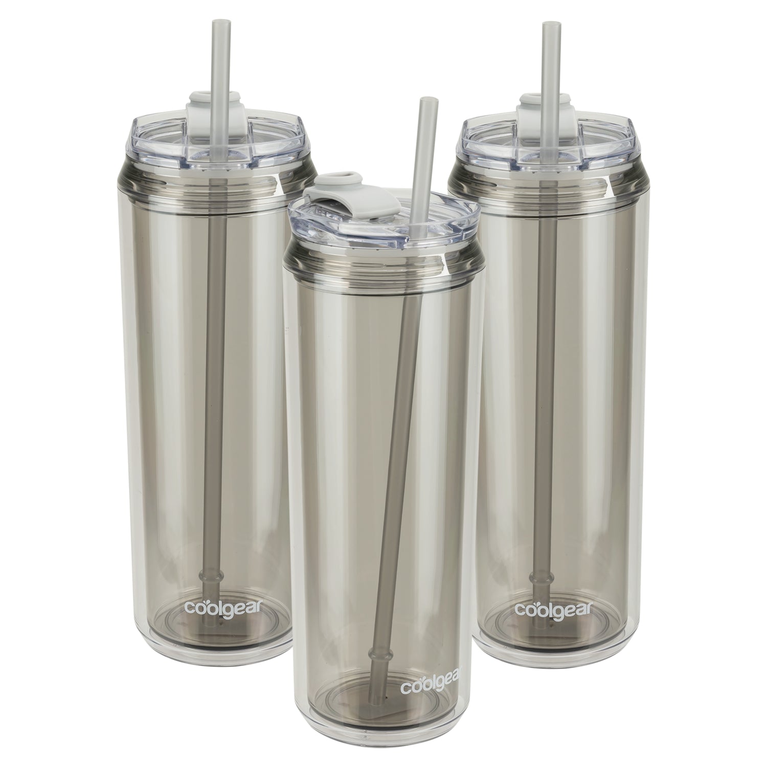 cool gear cups COOL GEAR 3-Pack 22 oz Modern Tumbler with Reusable Straw