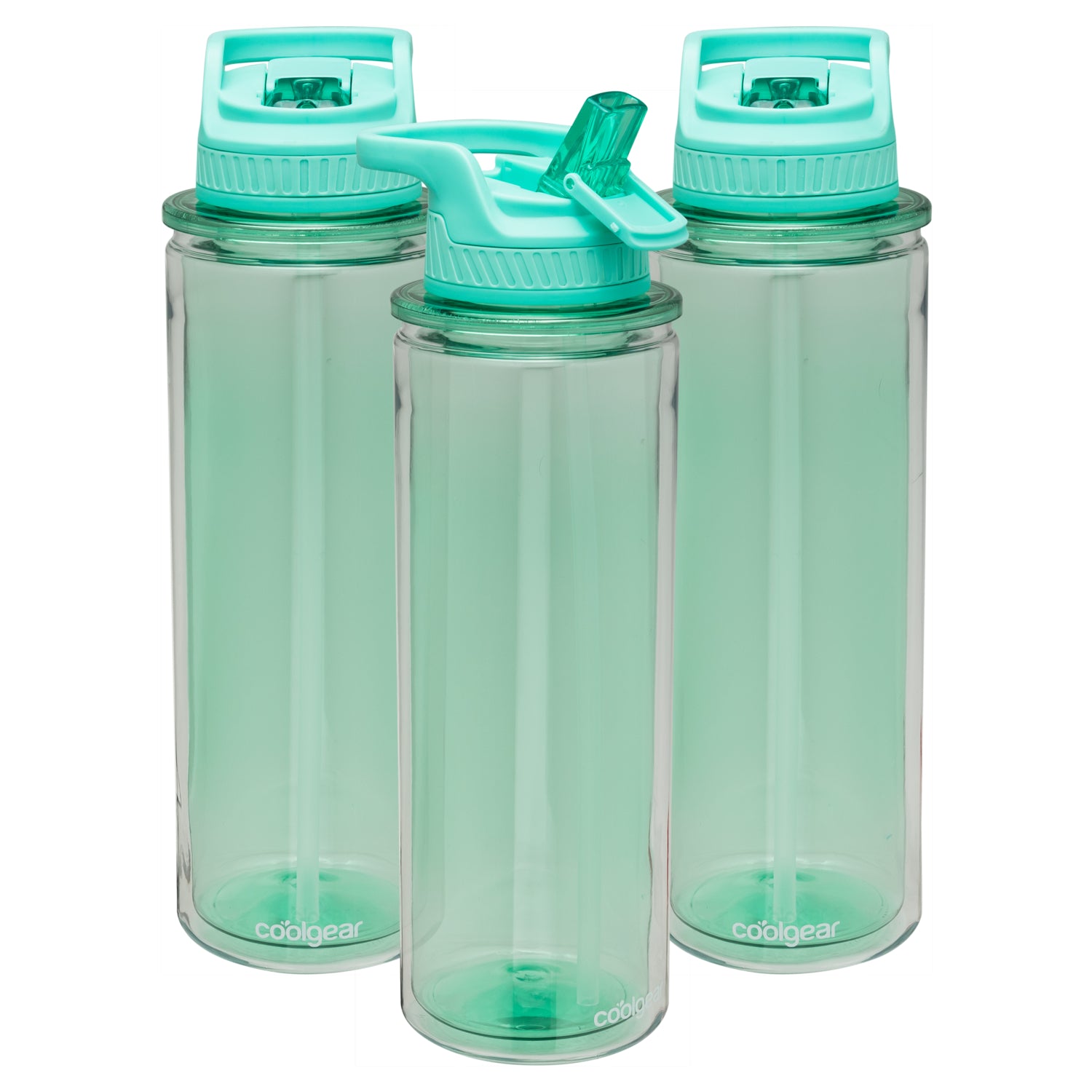 2 Pack COOL GEAR Niagara 25oz Stainless Steel Water Bottle | Chugger  Locking lid
