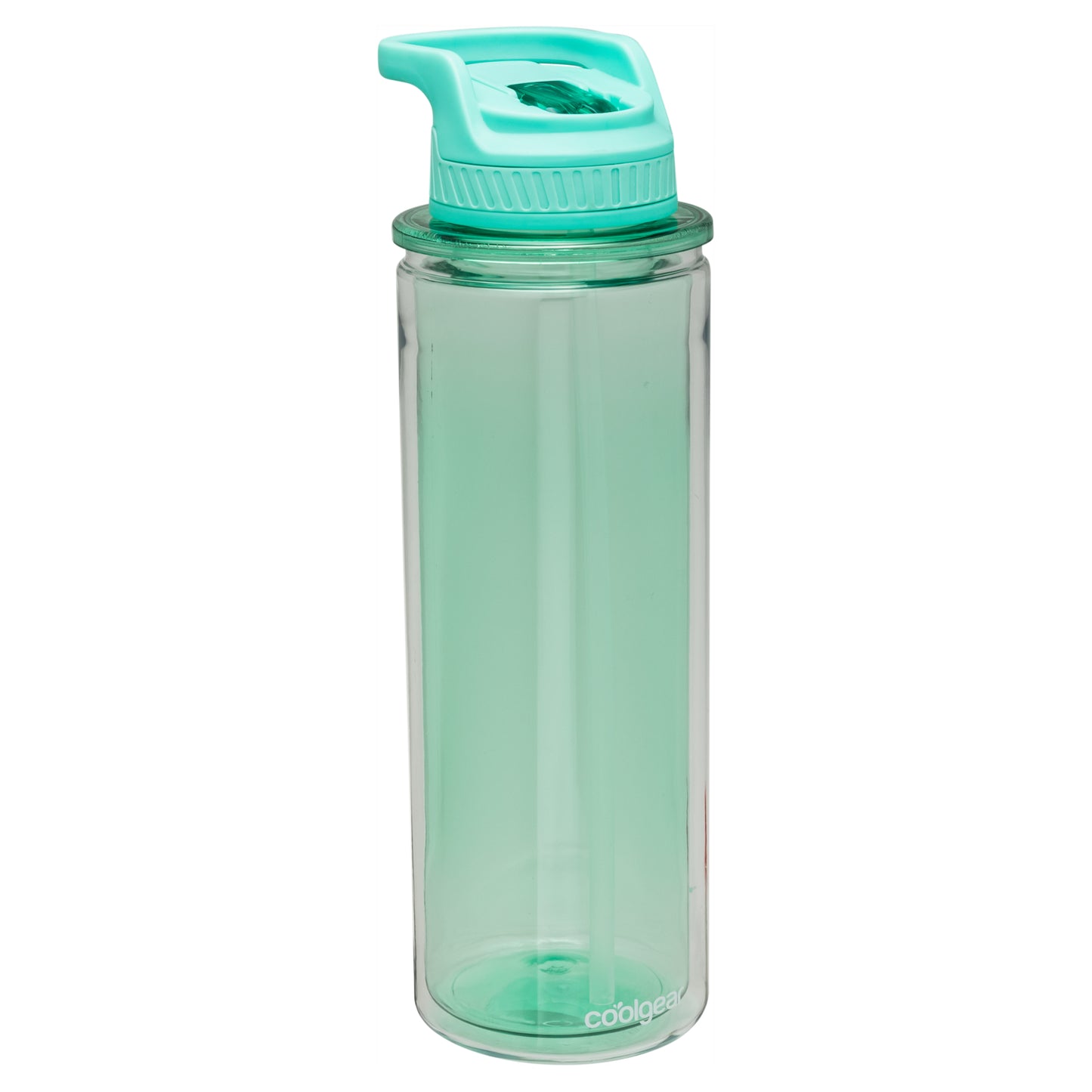 COOL GEAR 3-Pack 32 oz Essence Sipper Water Bottle with Wide Mouth & Flip Up Design | Double-Wall Insulation and Carry Loop For Easy On-The-Go Use - Green Tea Pack
