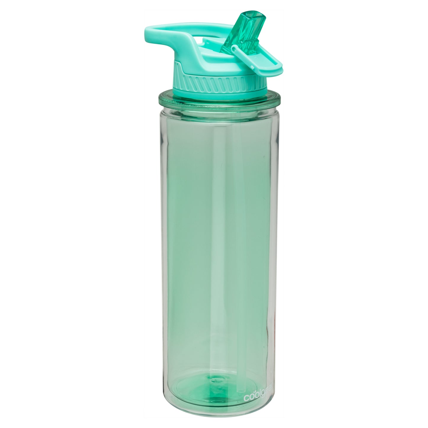 COOL GEAR 3-Pack 32 oz Essence Sipper Water Bottle with Wide Mouth & Flip Up Design | Double-Wall Insulation and Carry Loop For Easy On-The-Go Use - Green Tea Pack
