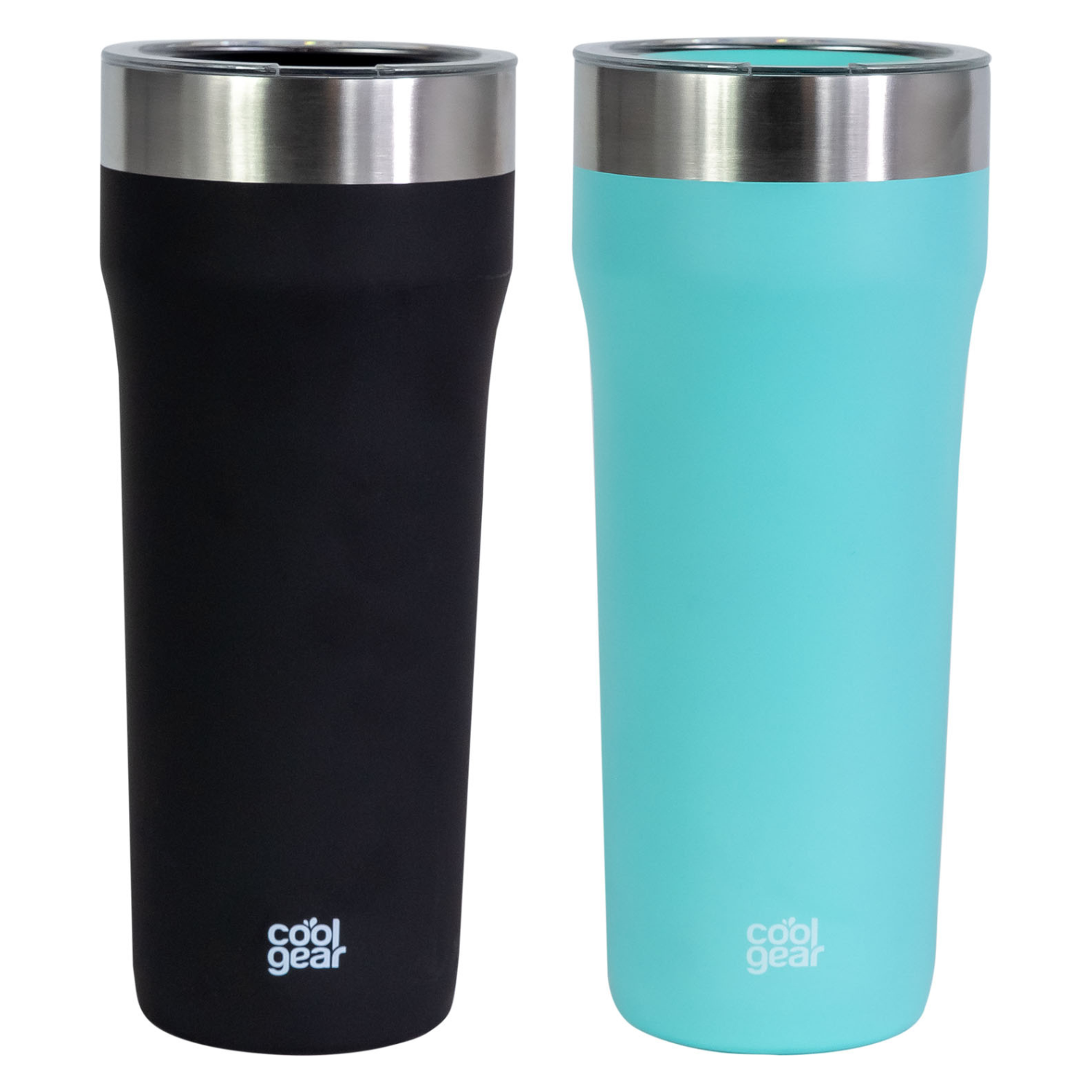 2 Pack COOL GEAR 16 oz Sumatra Coffee Travel Mug with Spill Resistant  Slider Lid | Re-Usable Colored Tumbler