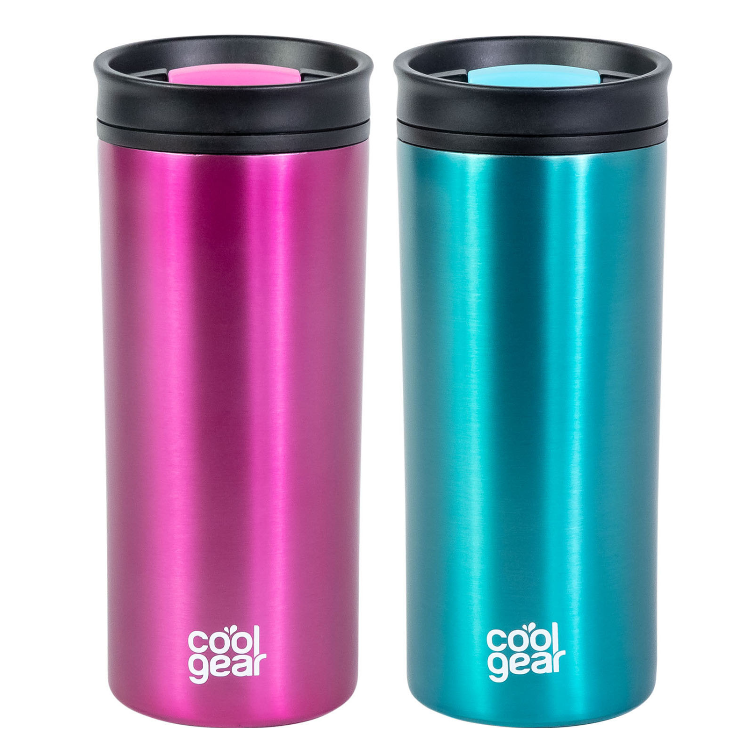 2 Pack COOL GEAR 16 oz Amelia Coffee Travel Mug with Spill Resistant S –  Cool Gear