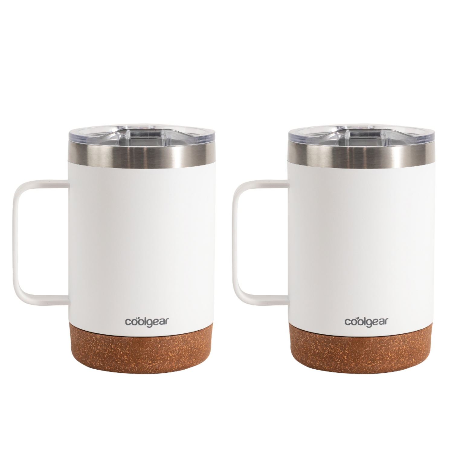Cool Gear 2-Pack American Designed, Stainless Steel Copper Lined Mug with  Handle, BPA Free Lid, 16 oz
