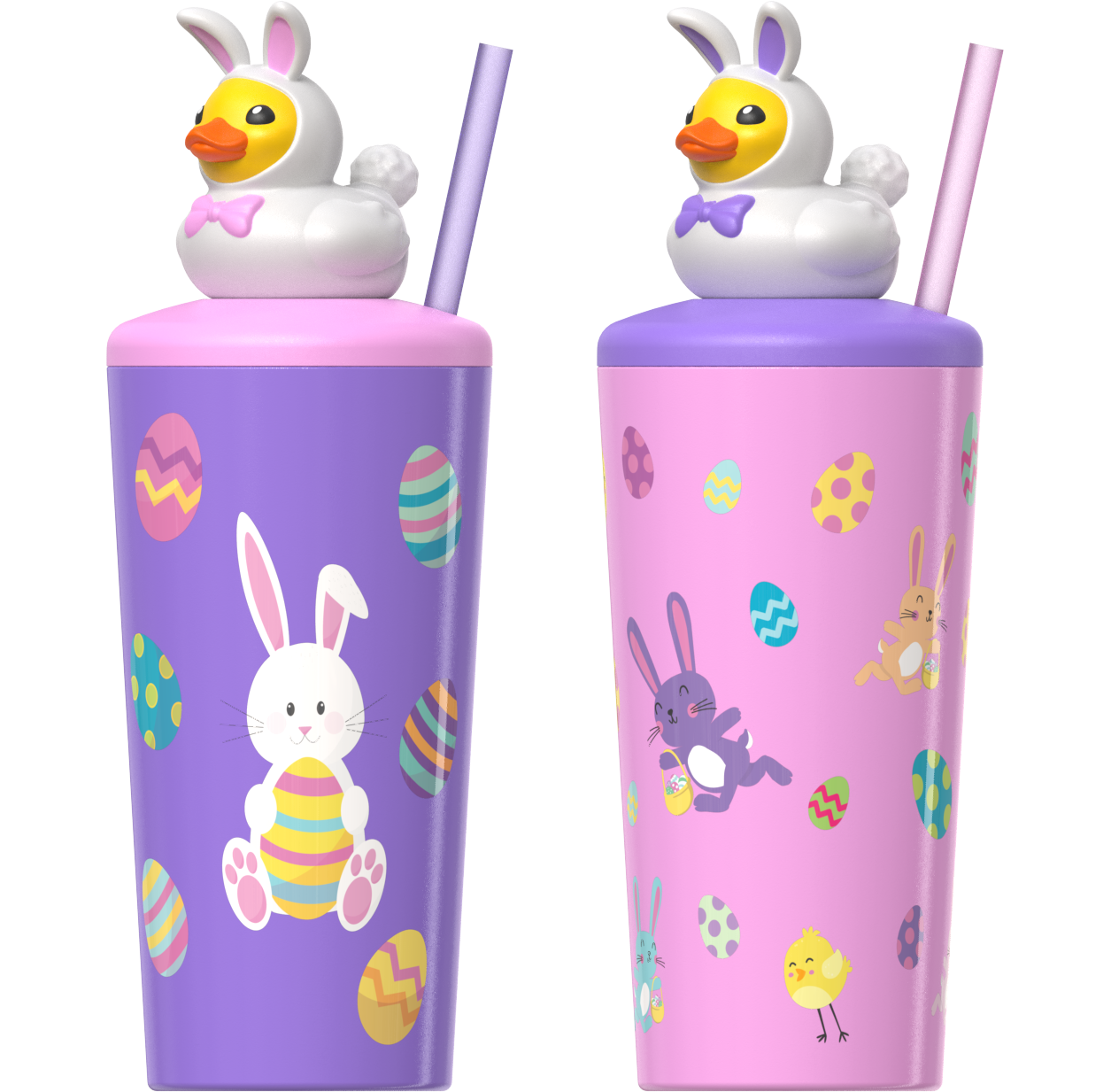 COOL GEAR 2-Pack 18 ozPop Topper Tumbler with Straw, Mix-and-Match Cha – Cool Gear