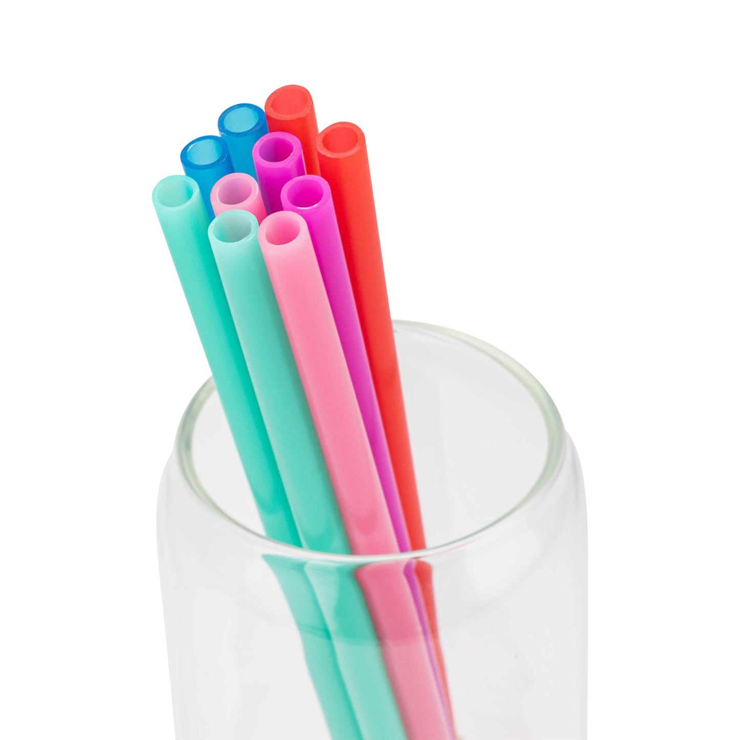 Cool Gear 10-Pack Reusable Drinking Straws | Eco-Friendly, Dishwasher Safe, Hard Plastic, Replacement Straws For Tumblers, Mason Jars, & Travel | Sturdy and Easy to Clean