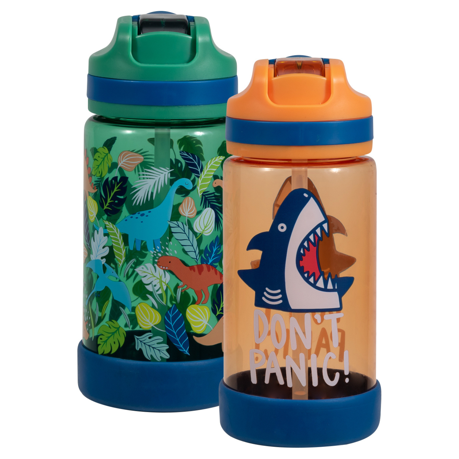 Boys Cute Blue Ocean Shark Kids School Water Bottle, Zazzle in 2023