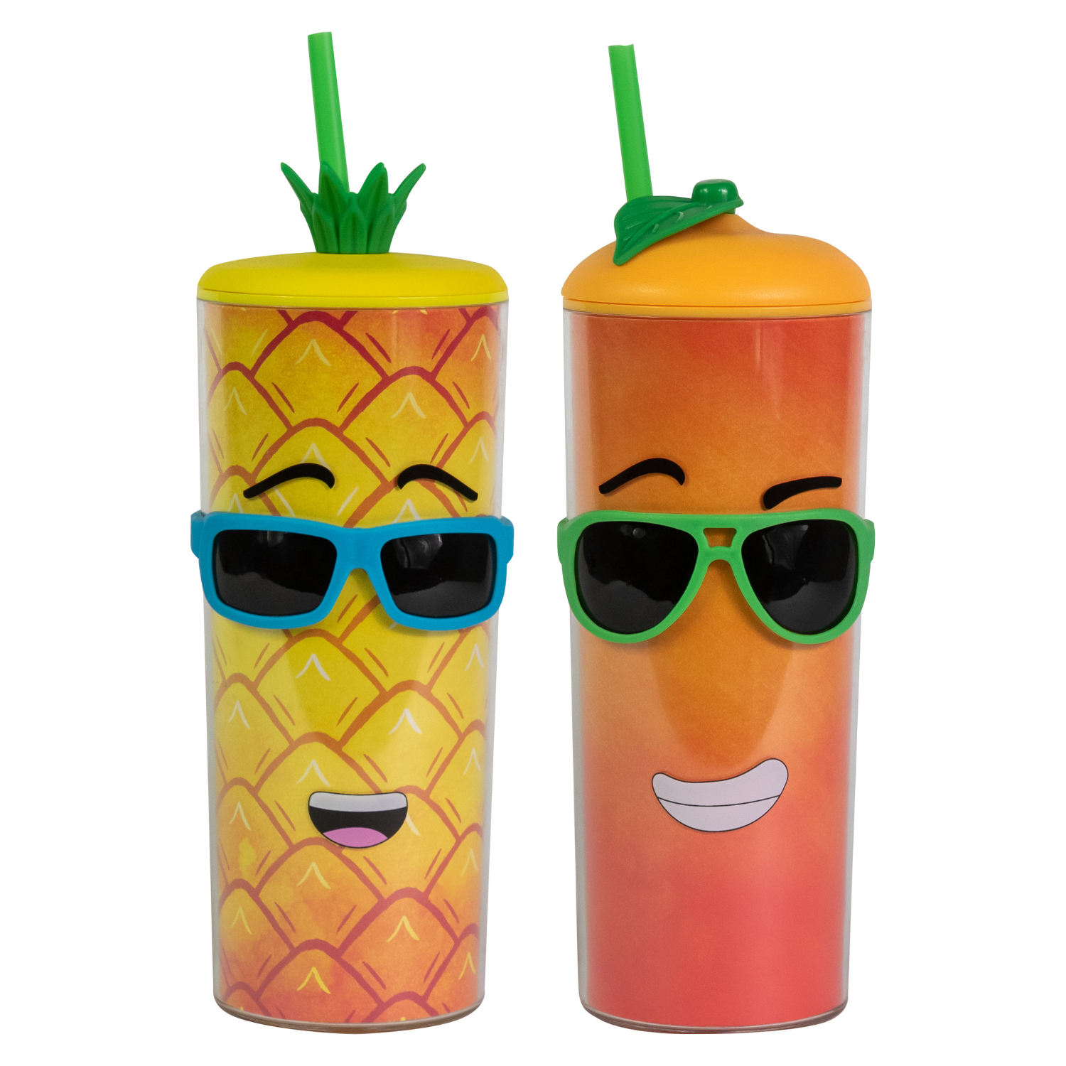 Cool Gear Fun Model Threaded Character Lid Tumblers Toppers with straw  included, 18 Ounce