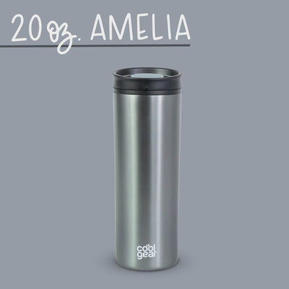 2 Pack COOL GEAR 20oz Amelia Coffee Travel Mug with Spill Resistant Slider Lid
