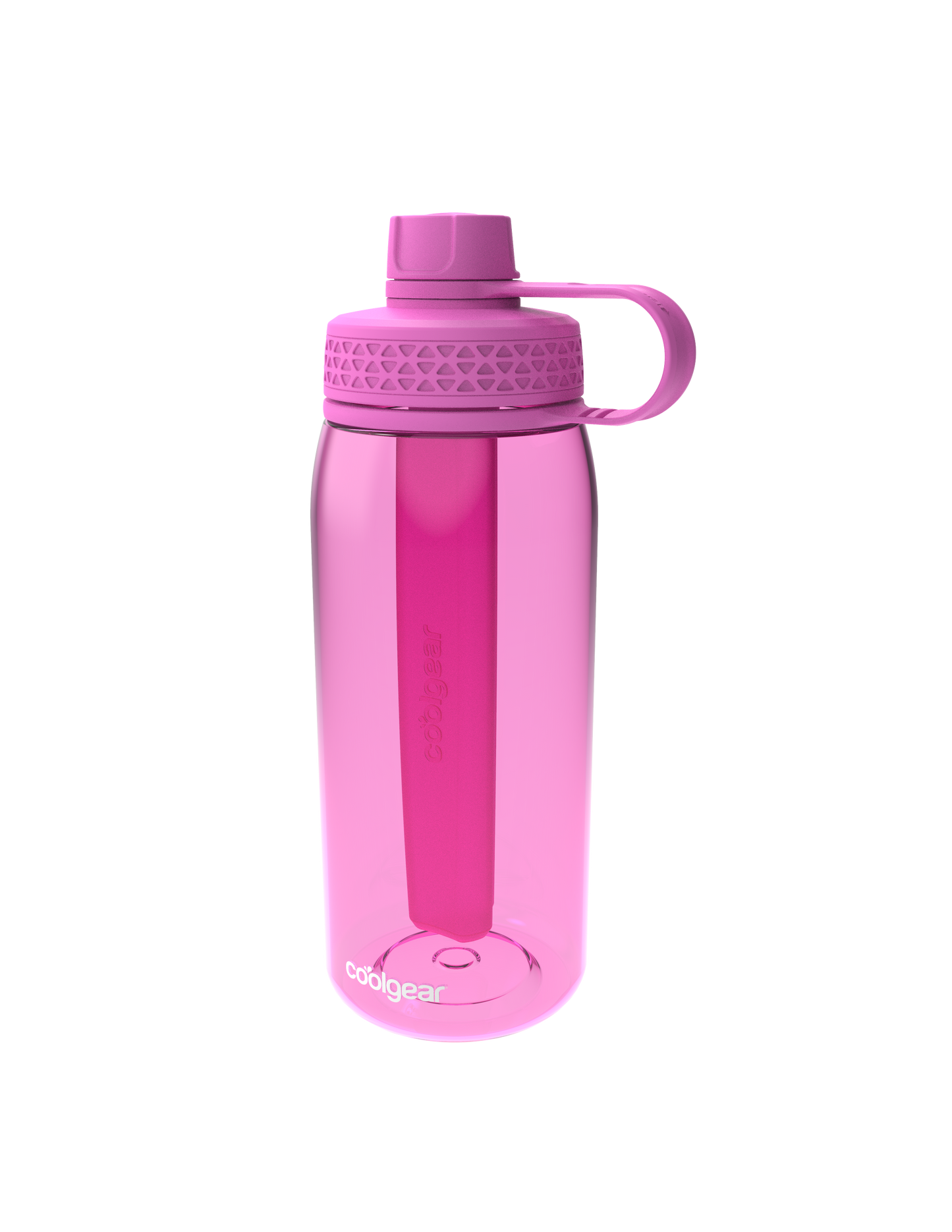 Cool Gear 4-Pack 32 oz System Chugger Bottle with Freezer Stick | Large Capacity Water Bottle Keeps Drinks Cold for Gym, Outdoors, Travel,