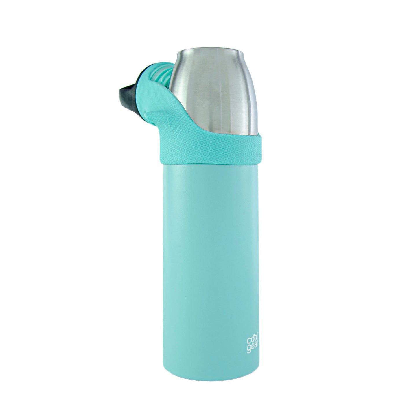 2 Pack COOL GEAR Saturn 24oz Stainless Steel Water Bottle | Silicone Tension Strap Tumbler