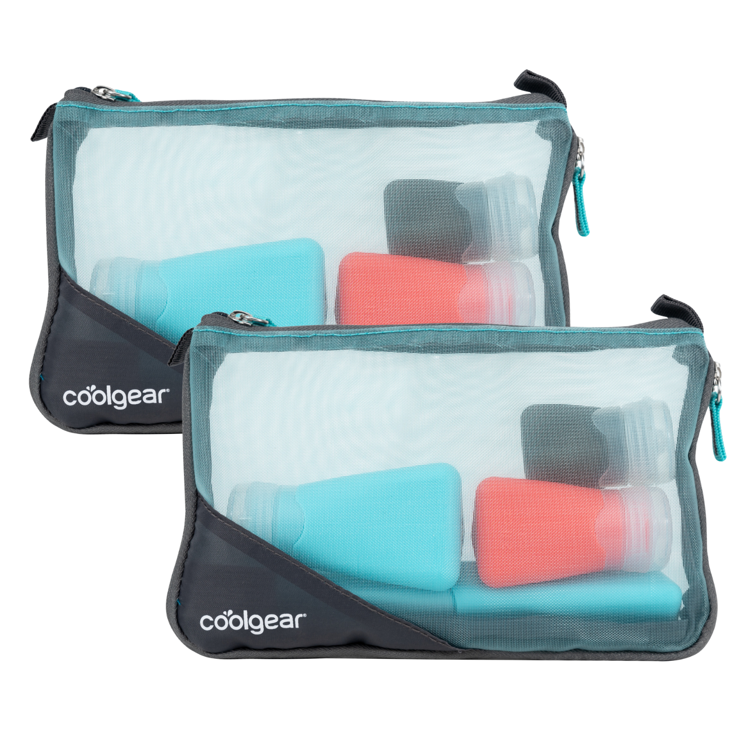 COOL GEAR 2-Pack TSA-Approved 5-Piece Travel Kit Toiletries with