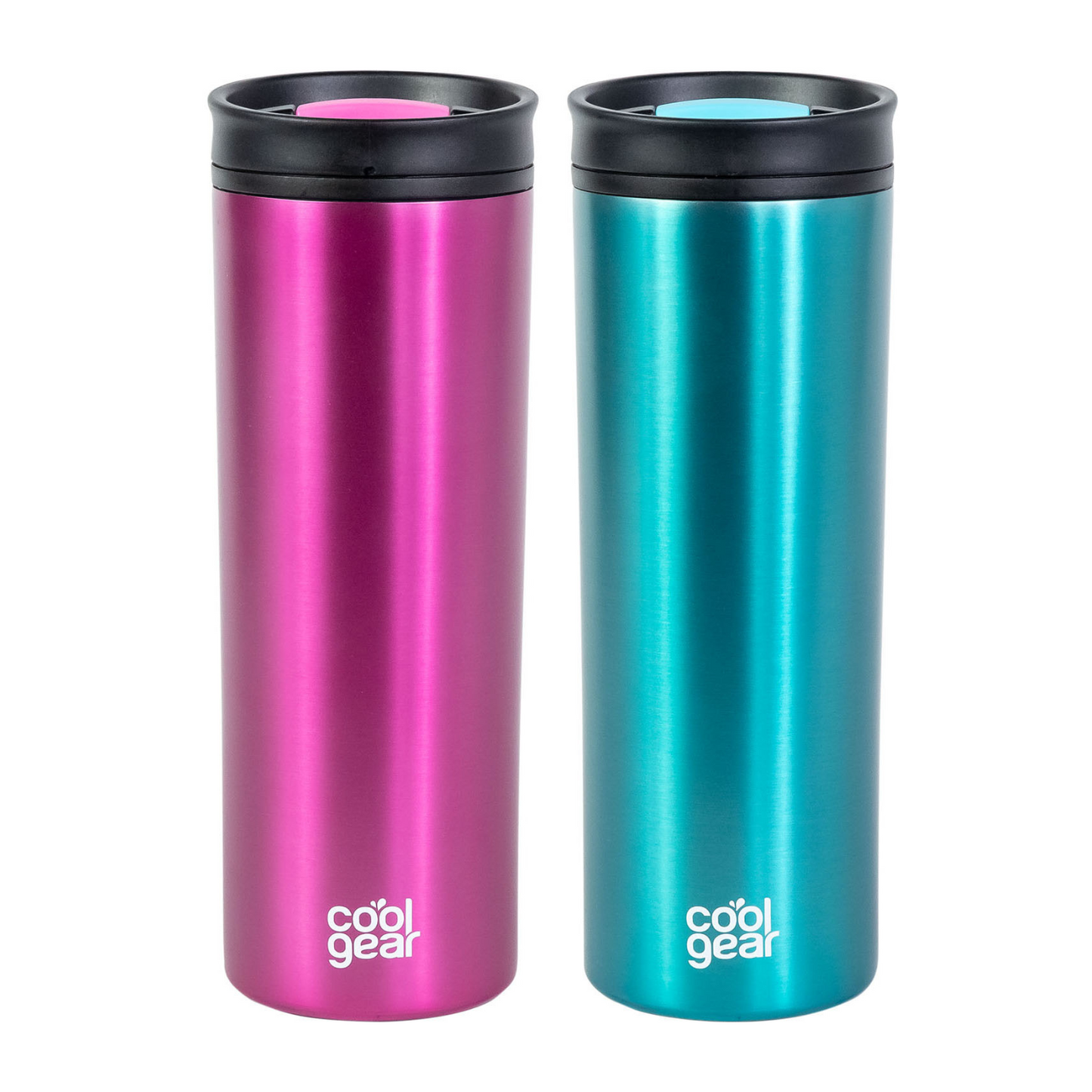 2 Pack COOL GEAR 20oz Amelia Coffee Travel Mug with Spill Resistant Slider Lid