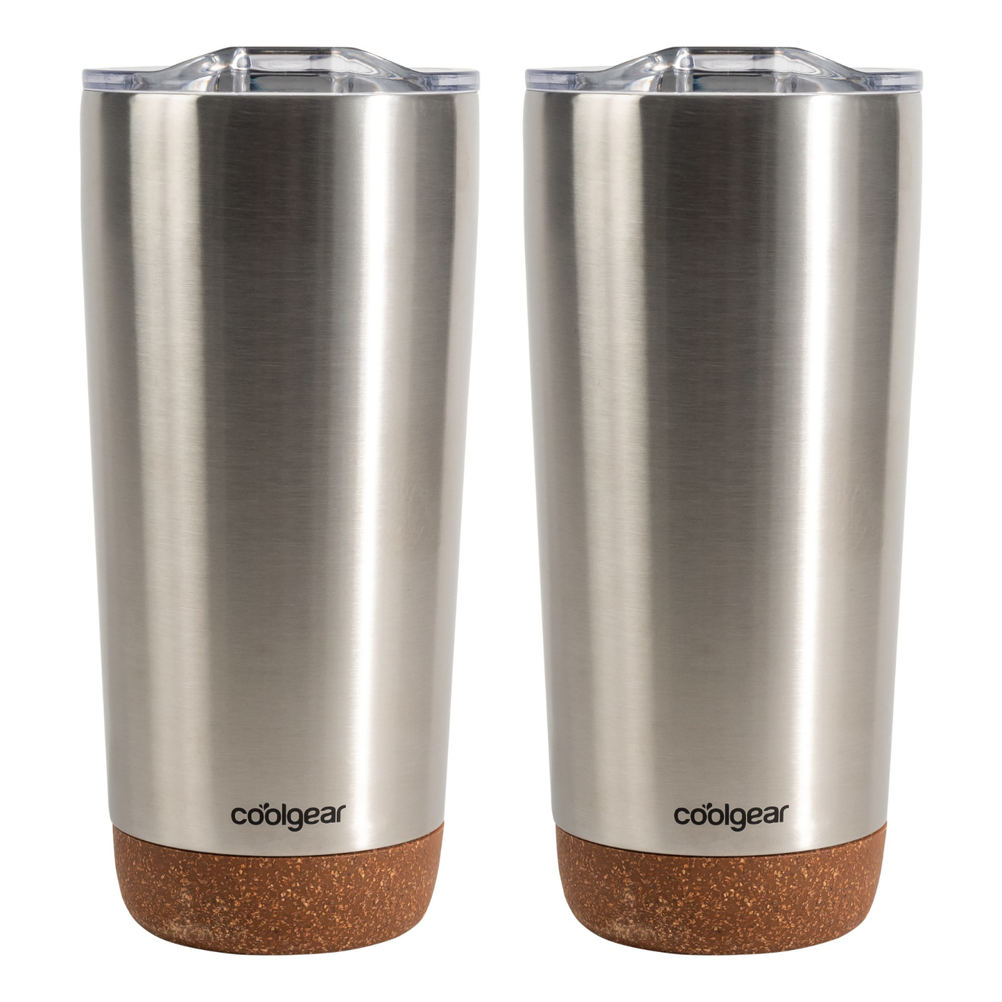 Cool Gear 2-Pack American Designed, Stainless Steel, Dishwasher Safe, Copper Lined, Tumbler with  BPA-Free Lid & Cork Bottom, 20 oz