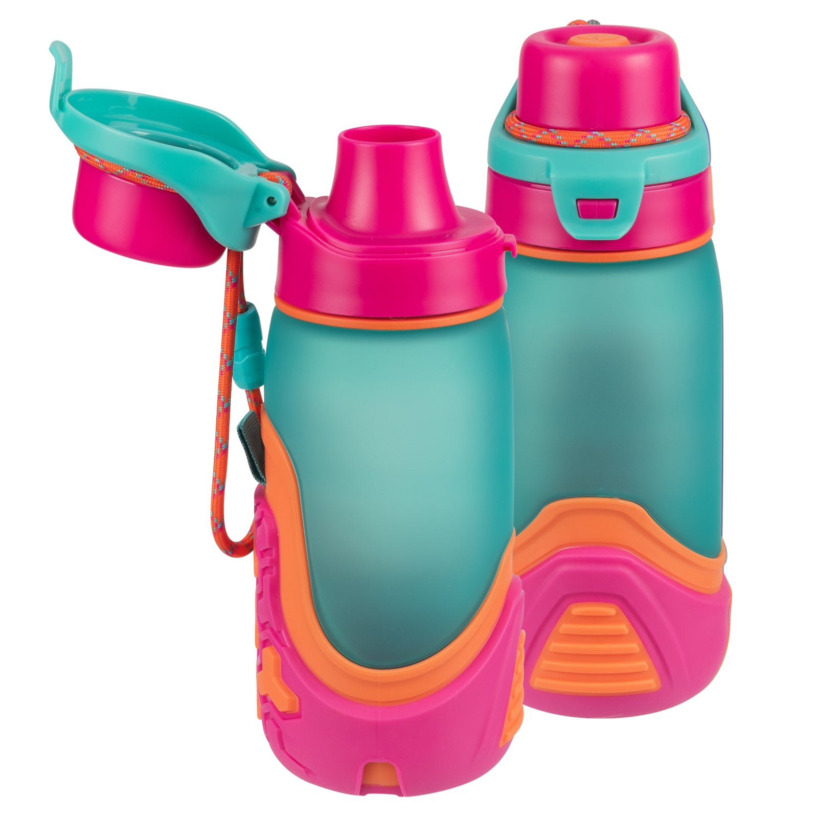 COOL GEAR 2-Pack 16 oz Treadz Plastic Water Bottle With Carrying Loop – Cool Gear