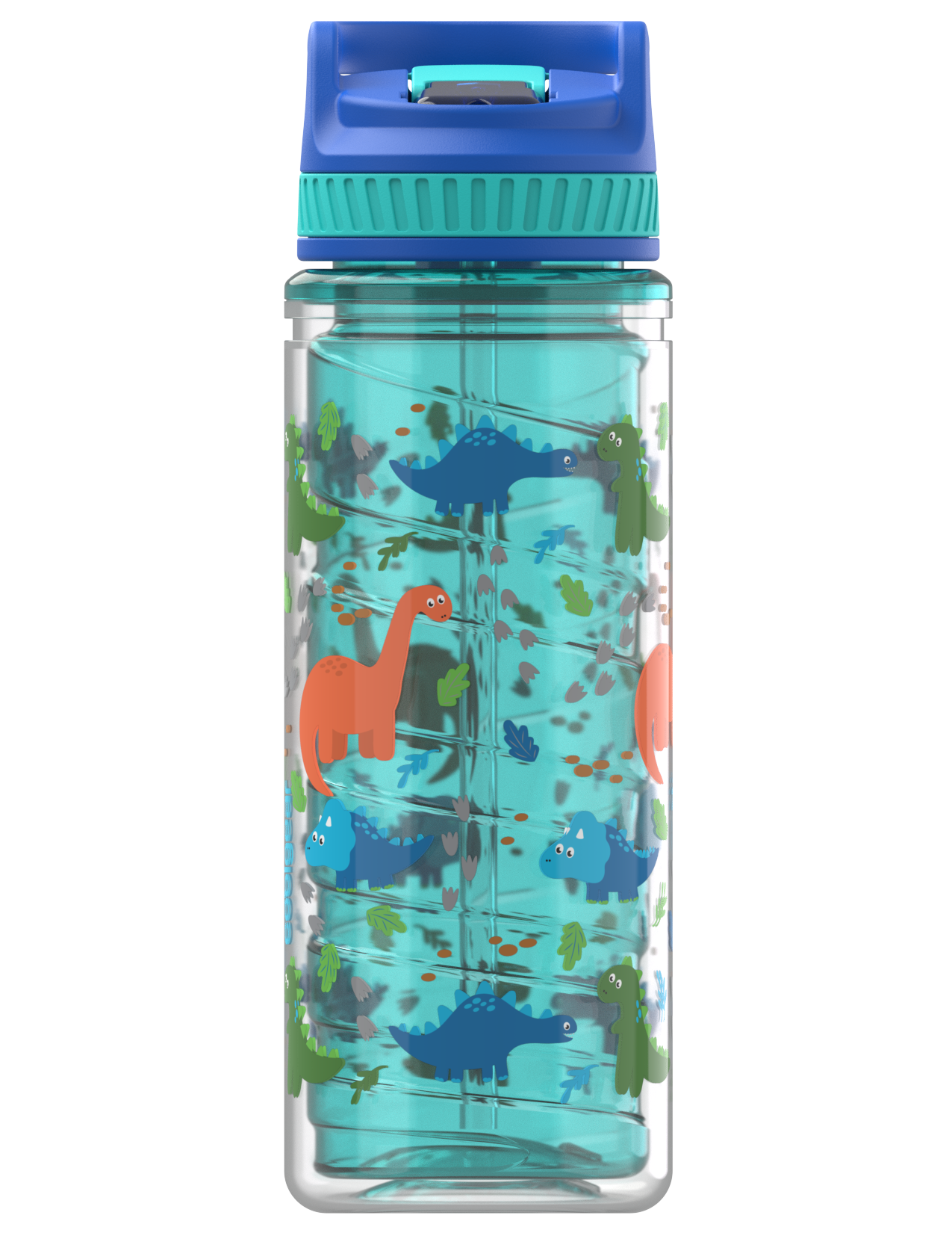 Cool Gear 2 Pack 16 oz Kids Twist Water Bottle with Double Wall, Sipper Lid and Finger Loop Cap with Printed Design | Great for Outdoors, Party Favors and More