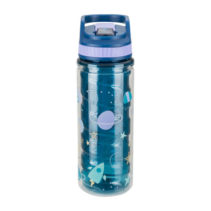 Cool Gear 2-Pack 16 oz Kid's Twist Water Bottle with Double Wall, Sipper Lid and Finger Loop Cap with Printed Design | Great for School, Sports, Outdoors, and More - Cellestial/ Sea Life