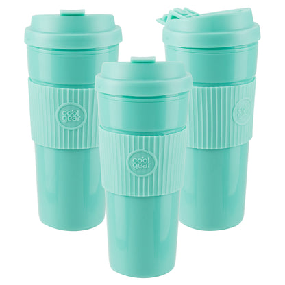 gear 2 go COOL GEAR 3-Pack 19 oz Eco 2 Go Coffee Mug with Protective Removable B – Cool Gear