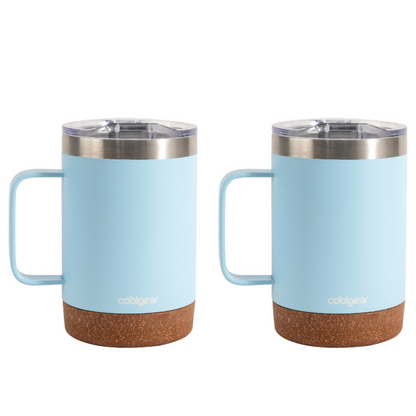 Cool Gear 3-Pack Eco 2 Go Coffee Mug with Protective Removable Band