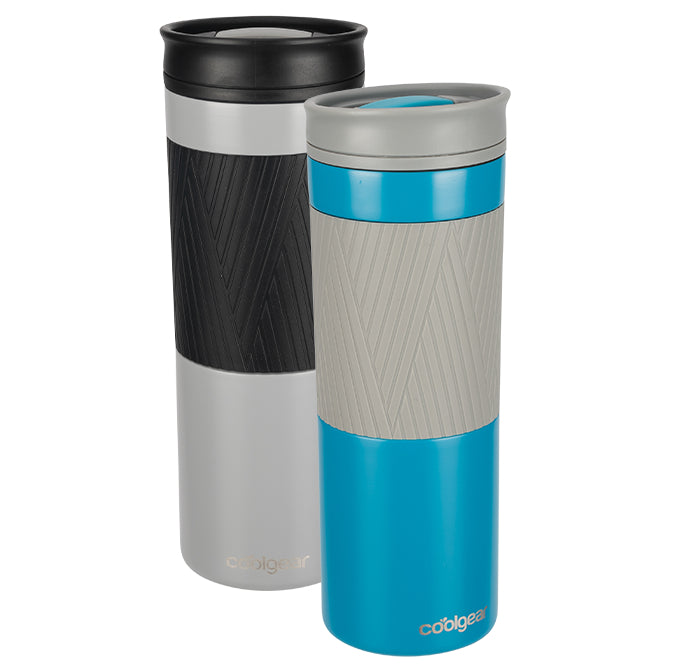 2 Pack COOL GEAR 20oz Amelia Coffee Travel Mug with Spill Resistant Slider Lid