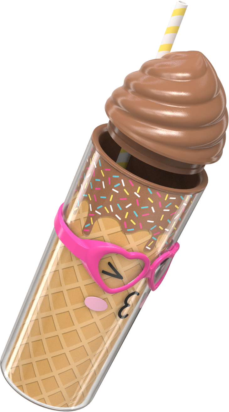 COOL GEAR Shady Sweets Tumbler with Pressure Fit Lid and Straw Included, 20 Ounce