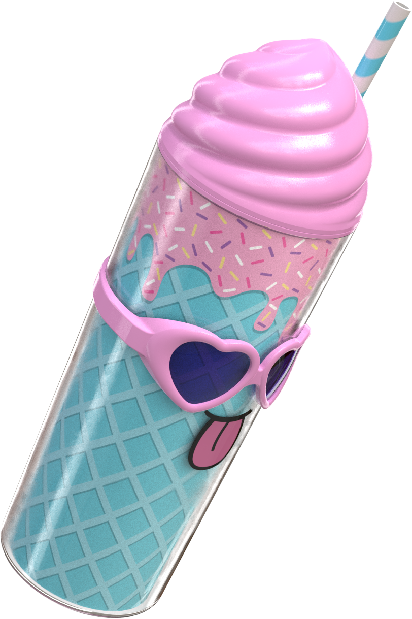 COOL GEAR Shady Sweets Tumbler with Pressure Fit Lid and Straw Included, 20 Ounce