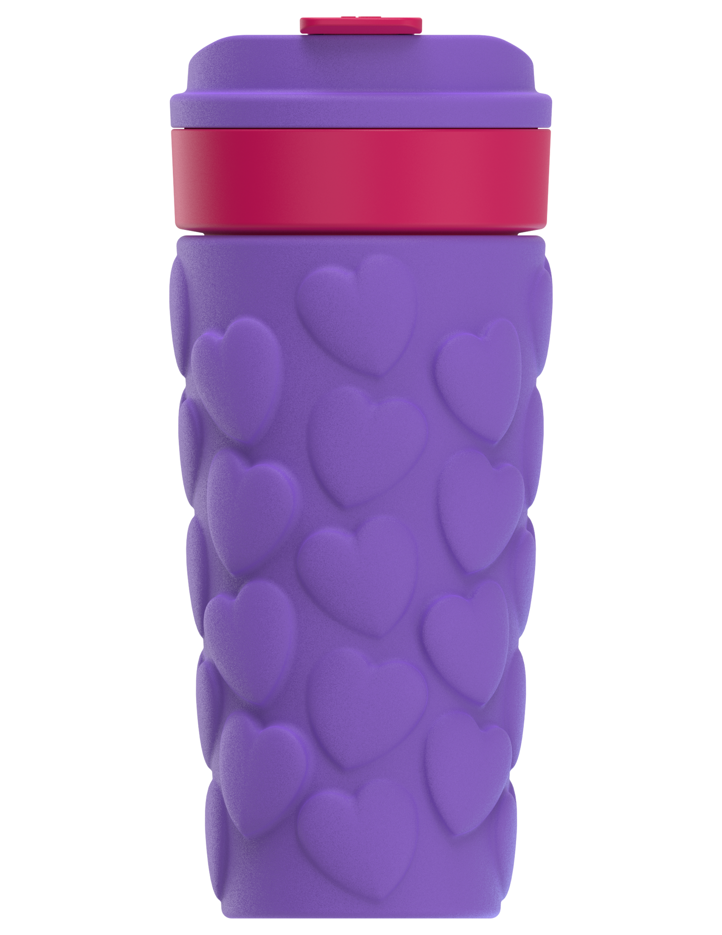 COOL GEAR 2-Pack 20oz Go Grip Coffee Mug, Heart and Gummy Bear Pattern Reusable Travel Mug, BPA Free Lid, Hot and Cold Beverages