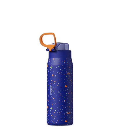 COOL GEAR Strive Stainless Steel Water Bottle, 24 oz Reusable Bottle with Handle, 2 Pack, BPA Free for Cold Beverages