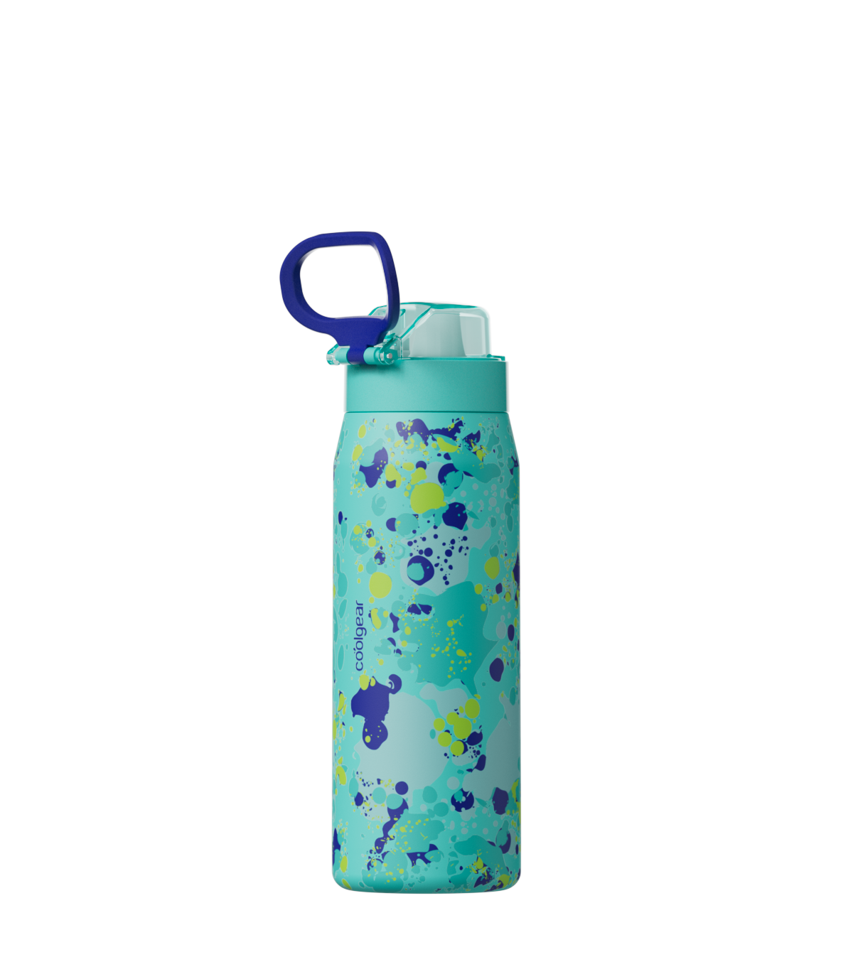 COOL GEAR Strive Stainless Steel Water Bottle, 24 oz Reusable Bottle with Handle, 2 Pack, BPA Free for Cold Beverages