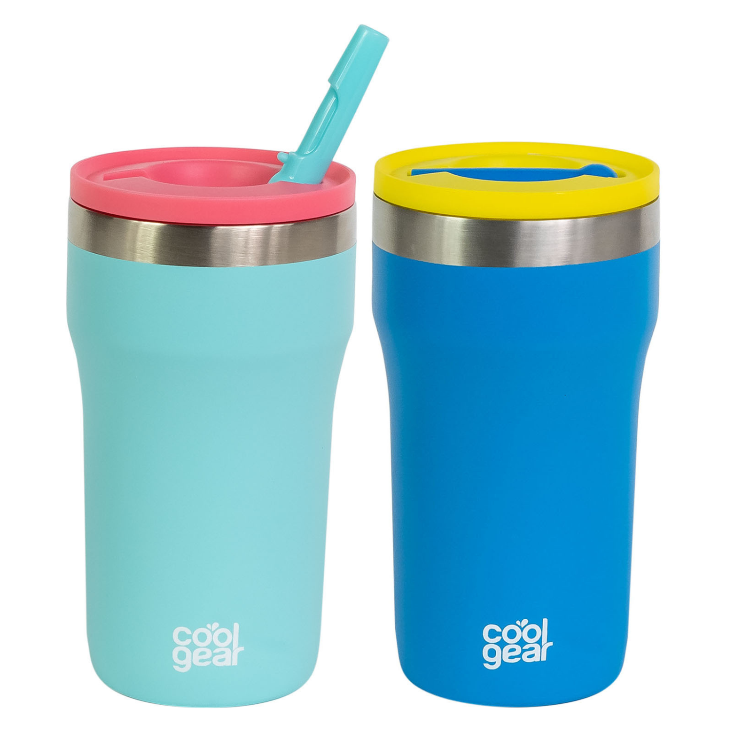 2 Pack COOL GEAR 20oz Amelia Coffee Travel Mug with Spill