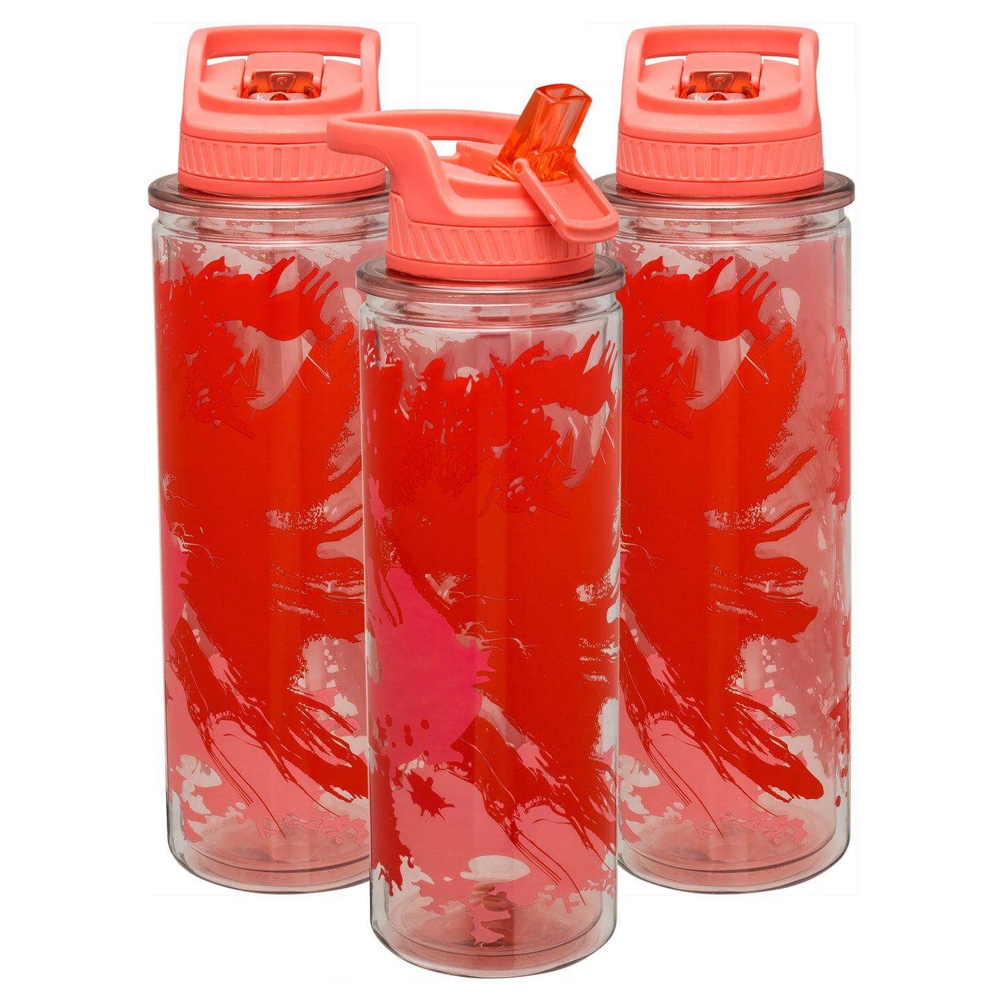 Travel Glass Drinking Bottle Mason Jar 16 Ounce (6-Pack) Plastic