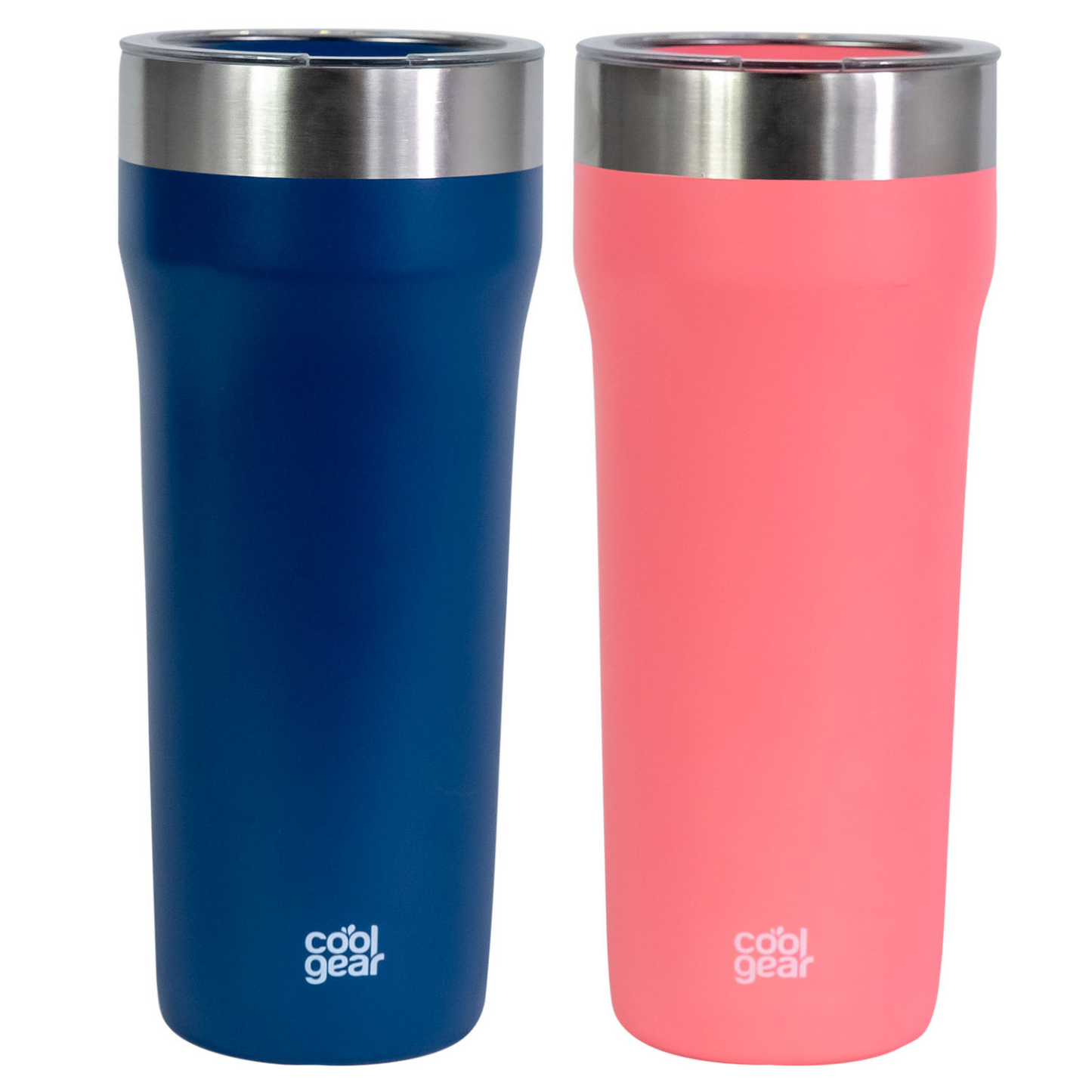 COOL GEAR 2-Pack 30 Ounce Eclipse Stainless Steel Tumbler | Slide & Sip Lid