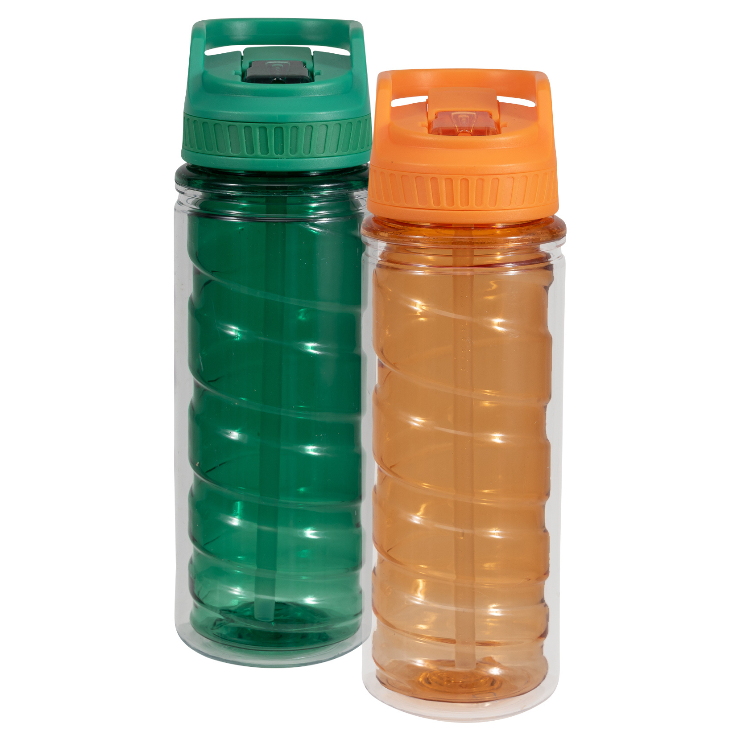 2 Pack COOL GEAR Niagara 25oz Stainless Steel Water Bottle | Chugger  Locking lid