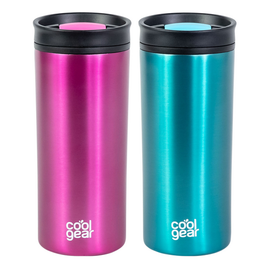 COOL GEAR 3-Pack 26 oz Spritz Tumbler with Straw and Handle | Pressure Fit  Lid, Colored Re-Usable Tumbler Water Bottle with Straw and Handle 
