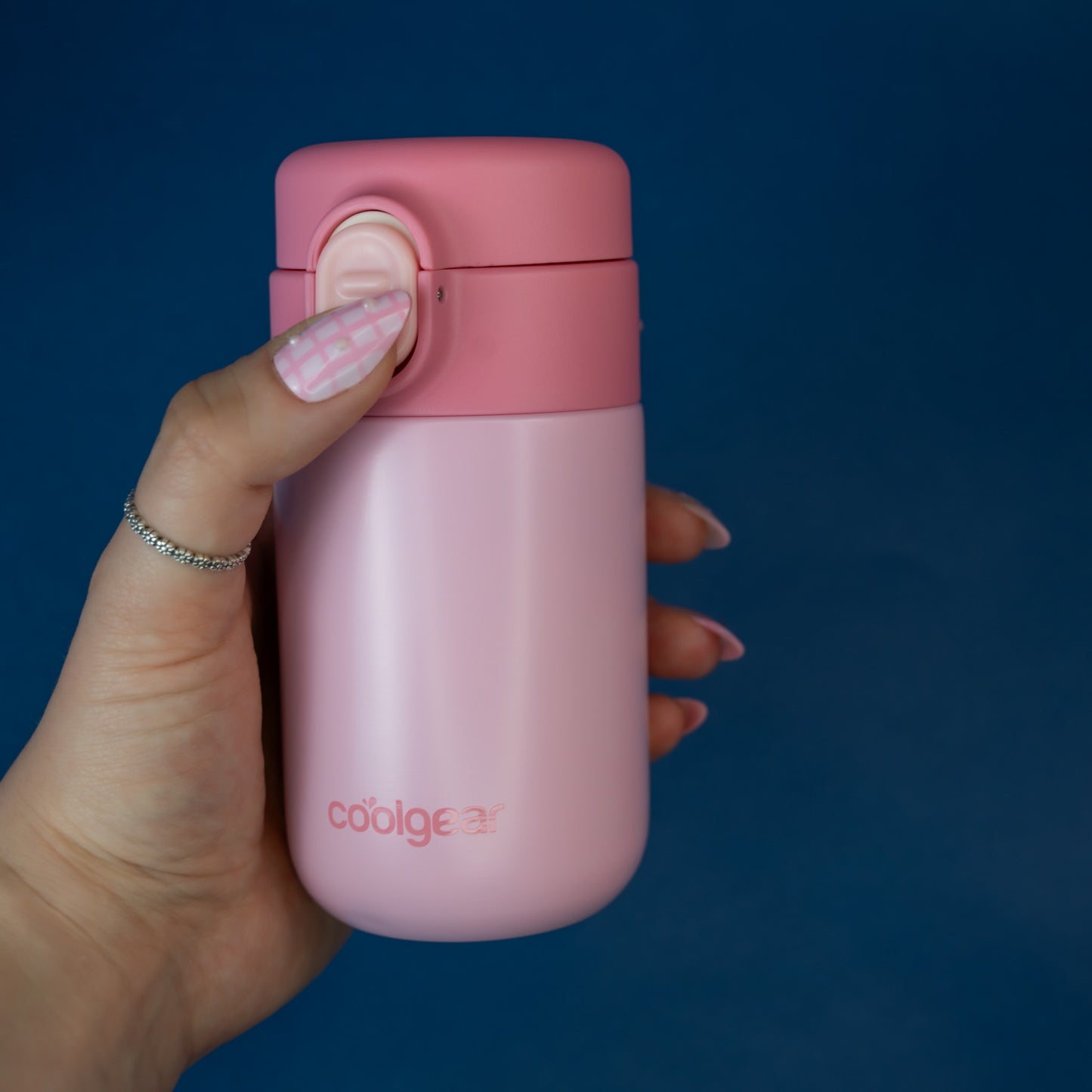 COOL GEAR Purse Bottle 8oz Stainless Steel Water Bottle 2 Pack, Compact Mini Bottle with Flip Top Lid, BPA-Free, Leak-Resistant, Small Water Bottle for Purse, Travel, On-the-Go