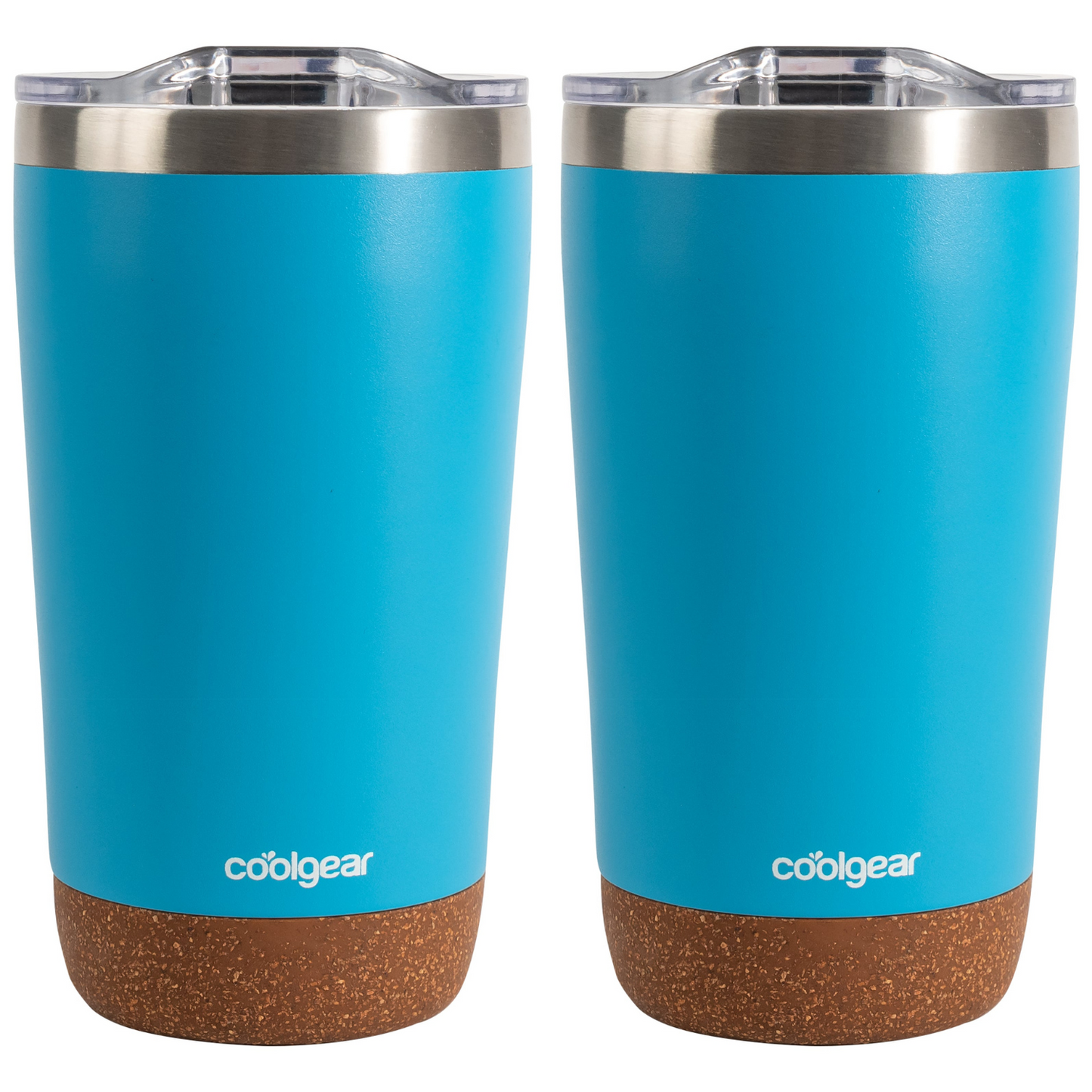 Cool Gear 2-Pack American Designed, Stainless Steel, Dishwasher Safe, Copper Lined BPA Free Lid Tumbler, 16 oz