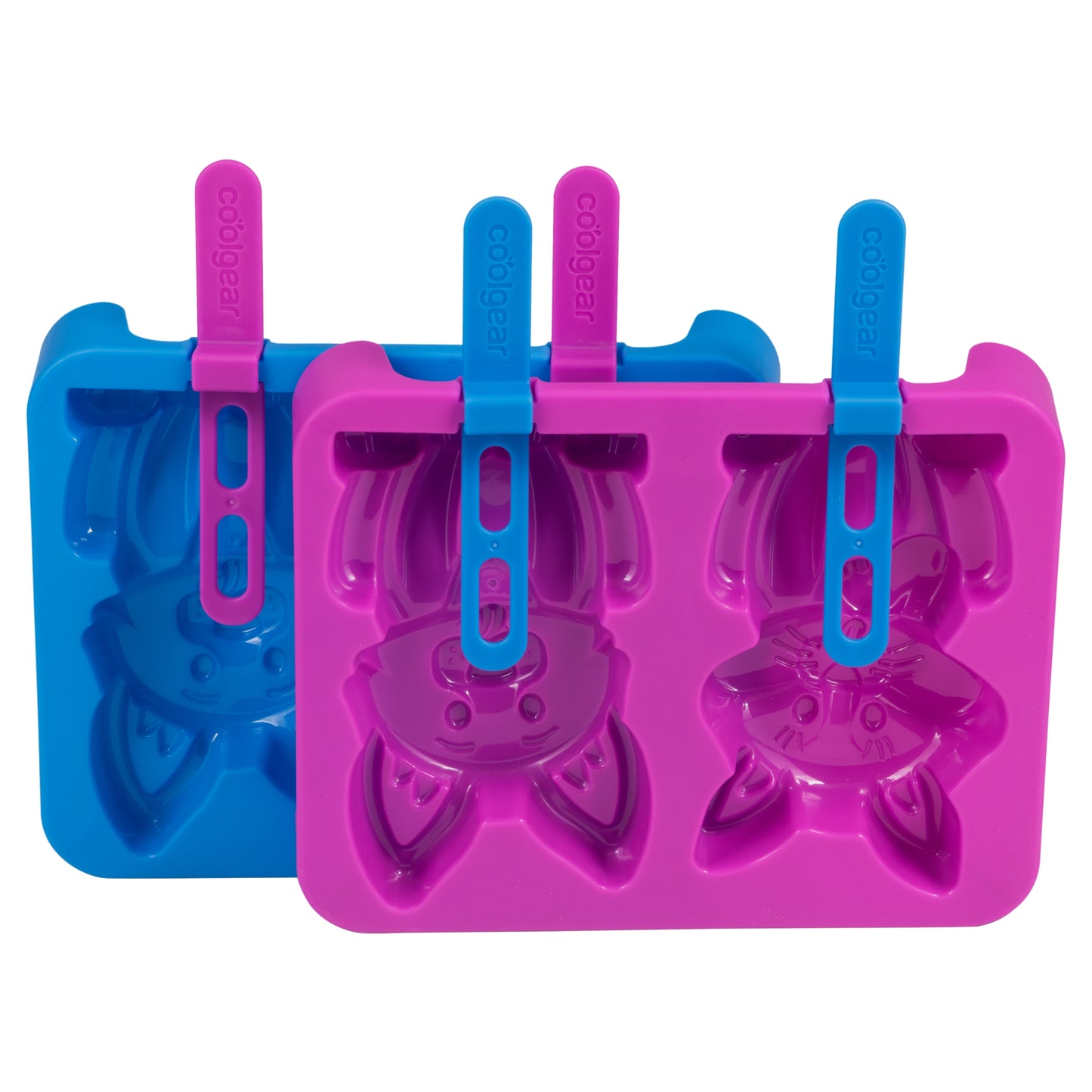 COOL GEAR 2-Pack Stackable Ice Pop Trays | 8 Total Jumbo DIY Popsicle Molds | Dishwasher Safe, Easy to use, & Reusable | Create Fun, Homemade, Summer Frozen Treats with Juice, Yogurt, Smoothies