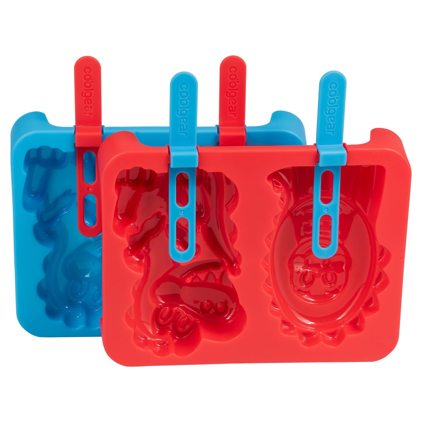 COOL GEAR 2-Pack Stackable Ice Pop Trays | 8 Total Jumbo DIY Popsicle Molds | Dishwasher Safe, Easy to use, & Reusable | Create Fun, Homemade, Summer Frozen Treats with Juice, Yogurt, Smoothies