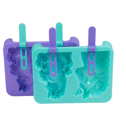 COOL GEAR 2-Pack Stackable Ice Pop Trays | 8 Total Jumbo DIY Popsicle Molds | Dishwasher Safe, Easy to use, & Reusable | Create Fun, Homemade, Summer Frozen Treats with Juice, Yogurt, Smoothies