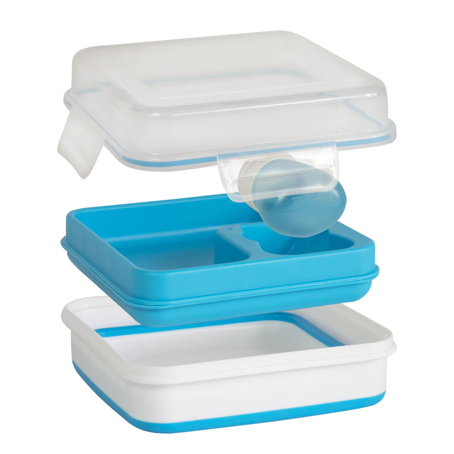 COOL GEAR 2-Pack Large Expandable To-Go Salad Kit Lunch Containers - Rectangle & Square - 52 oz Bowl with 3 Compartments for Salad Toppings and 2 oz Salad Dressing Bottle | Leakproof, Bento Meal Prep