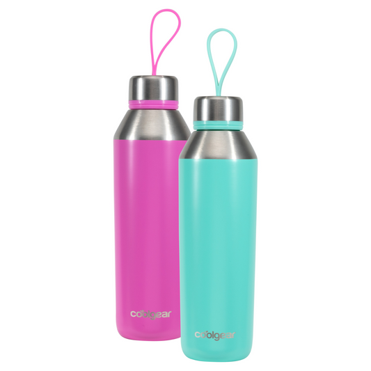 Stainless Steel Water Bottle Insluated with Carrier and Strap, Reusable Water  Bottle with Storage Sleeve & Phone Holder, Double Wall Metal Water Bottles  Keep Cold and Hot (22OZ/ 650ML) 