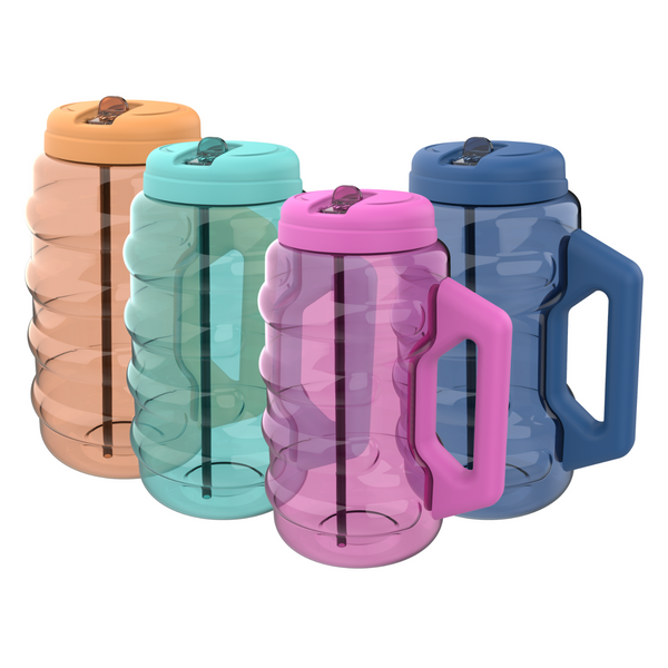 【美品】Aqua Jug ビッグウォーターボトル Amazon.co.jp: ウォーターボトル 64oz 2000mlタイムマーカー付き