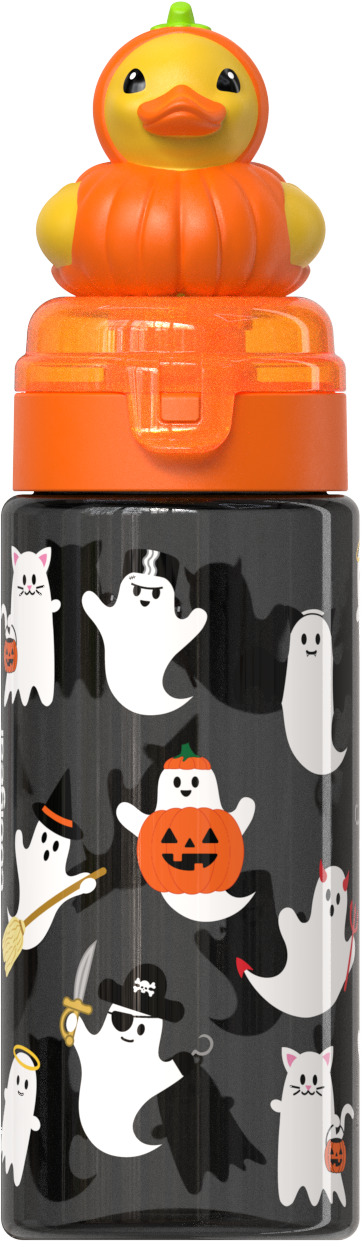 COOL GEAR Pop Topper Tumbler with Straw, Mix-and-Match Character Topper, BPA Free Reusable Cup