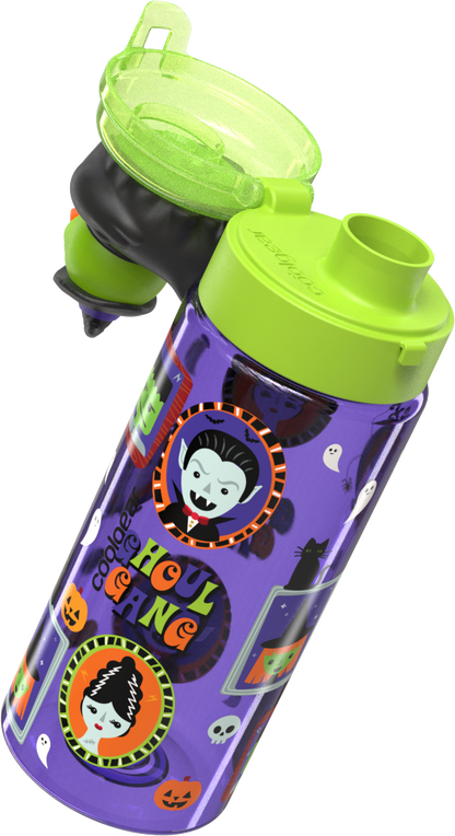 COOL GEAR Pop Topper Tumbler with Straw, Mix-and-Match Character Topper, BPA Free Reusable Cup