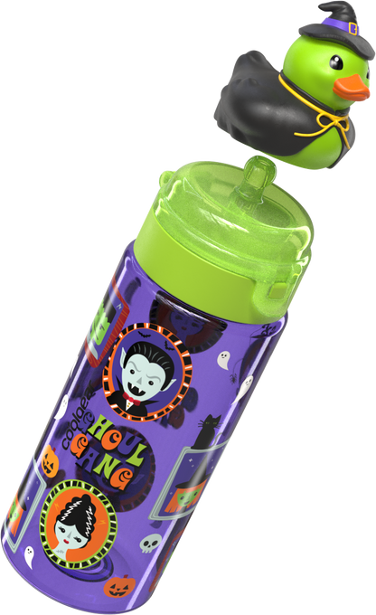 COOL GEAR Pop Topper Tumbler with Straw, Mix-and-Match Character Topper, BPA Free Reusable Cup