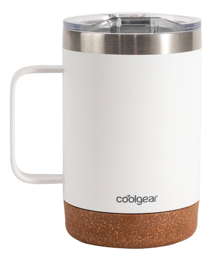 Cool Gear 2-Pack American Designed, Stainless Steel Copper Lined Mug with Handle, BPA Free Lid, 16 oz